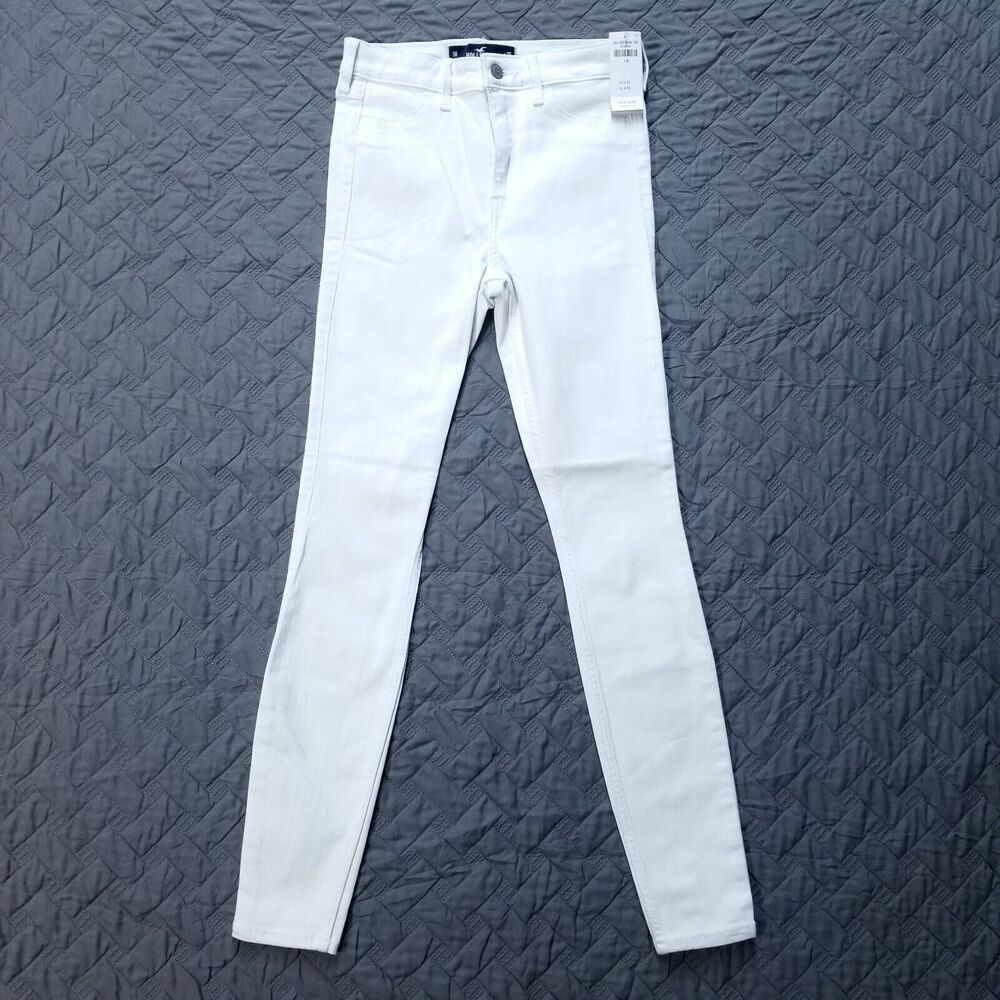 Hollister Jeans Womens 1R 25x28 White High Rise Jean Legging Advanced Stretch
